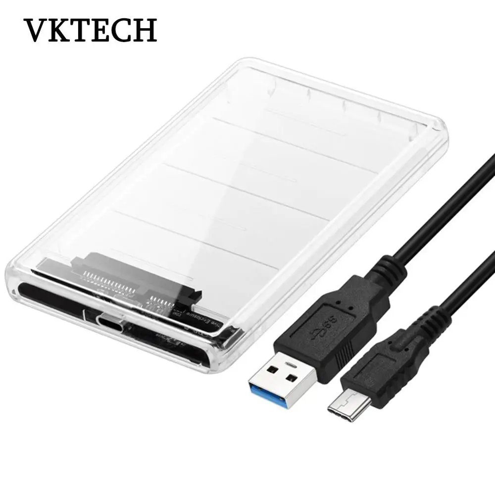 Чехол VKTECH для мобильного жесткого диска портативный прозрачный чехол 2 5 дюйма с