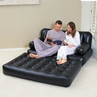 double lazy leisure inflatable sofa black simple portable multifunctional outdoor beach chair furniture wear resistant bed