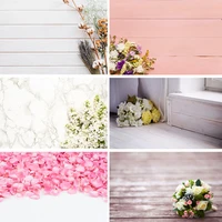 shengyongbao vinyl custom photography backdrops prop flower and wooden planks photography background 200212su 01