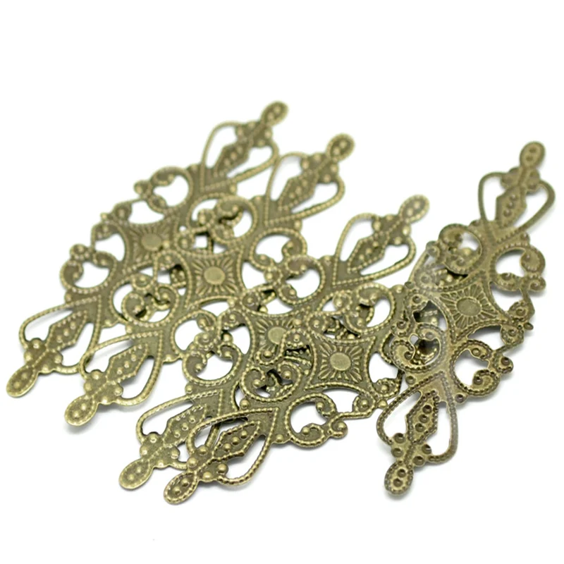 Винтажные филигранные оболочки Doreen 50 шт. коннекторы для украшения сплав