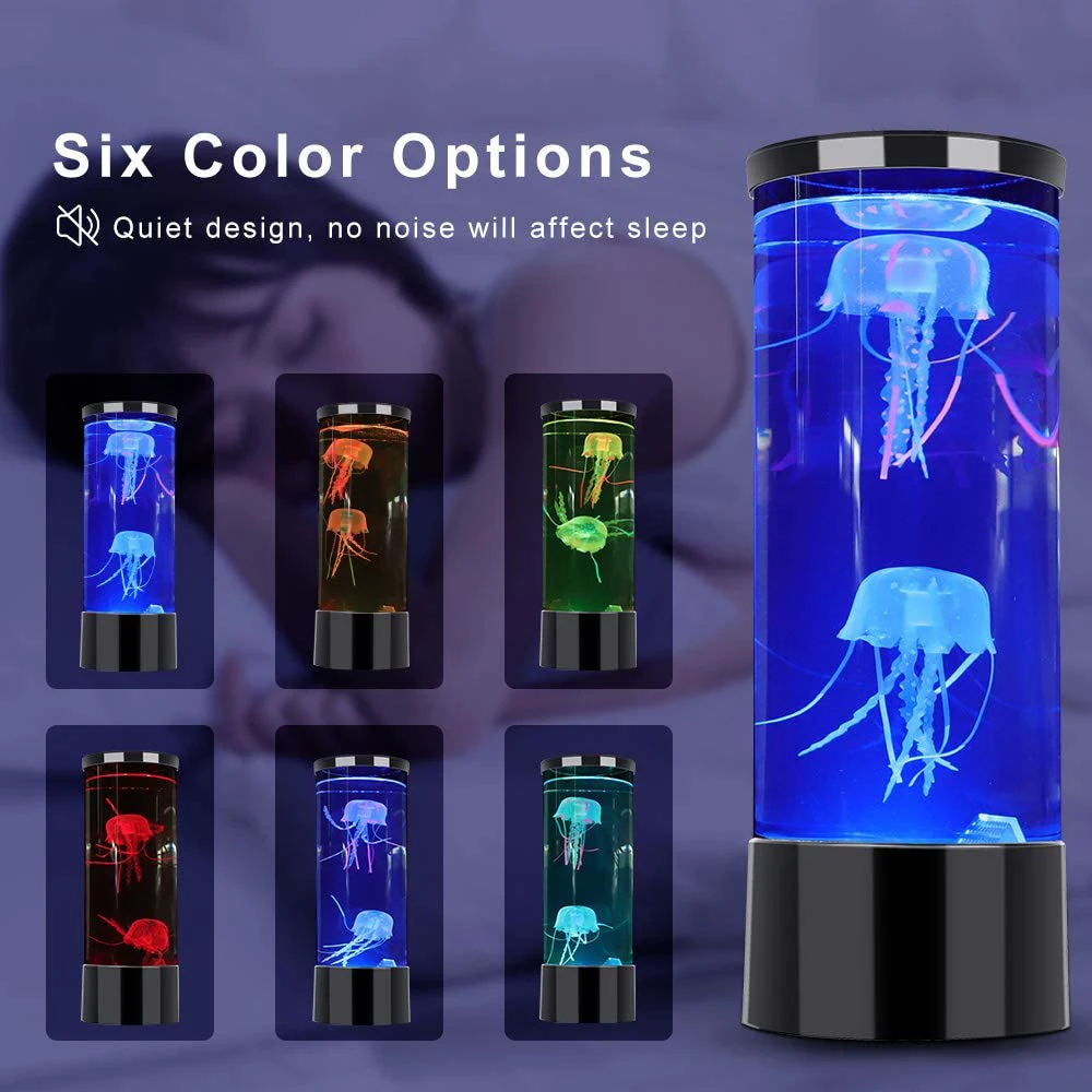 

Fantasy LED Jellyfish Lamp Color Changing Jellyfish Tank Aquarium Led Lamp Relaxing Mood Night Light USB Power/Battery Powered