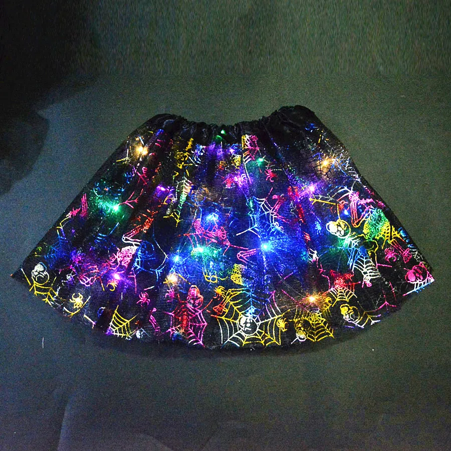 Ужасный страшный светодиодный светящийся светильник для девочек костюм паутины