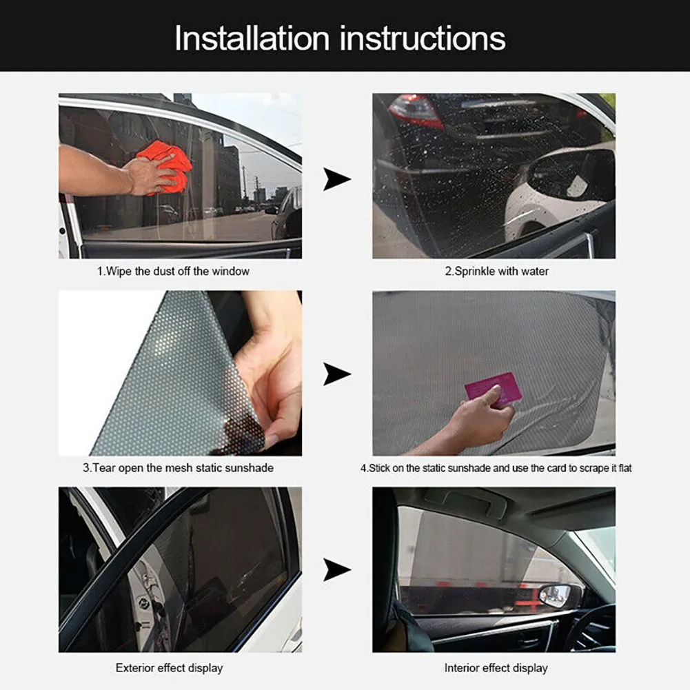 

Visor Car Curtain Windshield Stickers Electrostatic Adsorption PVC Sunshade