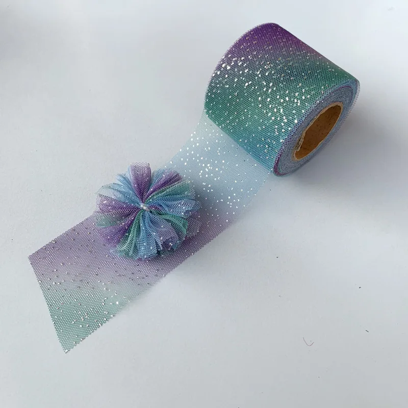 Цветная градиентная лента из органзы 5 ярдов 60 мм/80 мм для творчества украшения