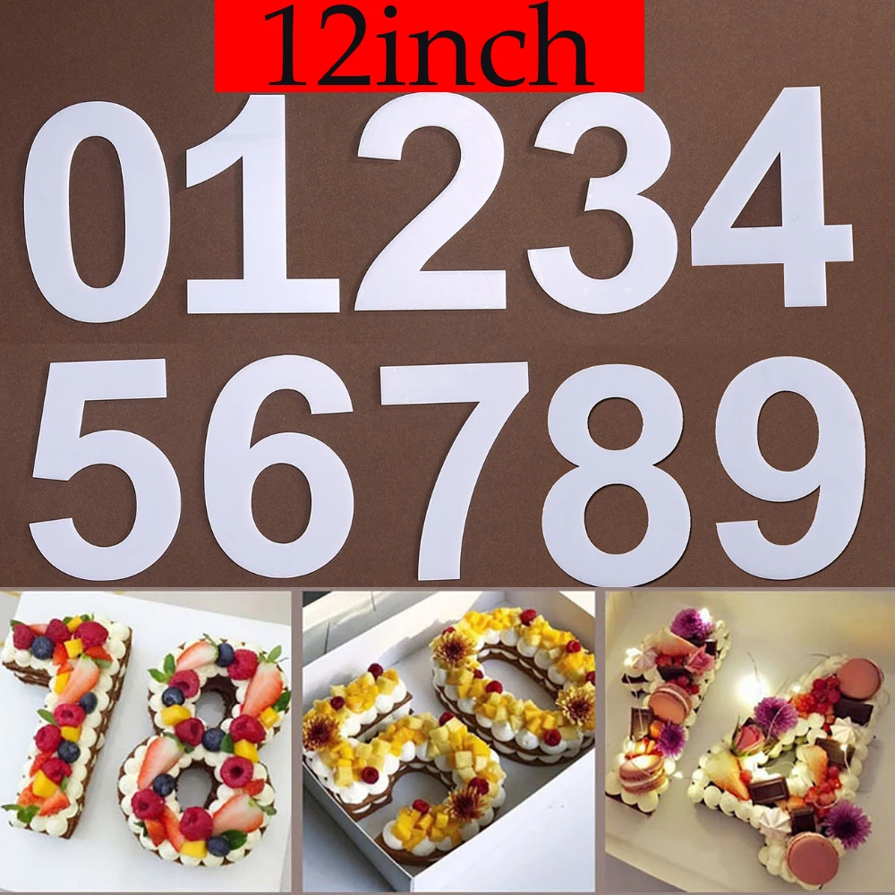 

9PC PET Plastic 0-8 Numbers Cake Mold Cake Decorating Tools Confeitaria Maker Birthday Cake Design Bakeware Pastry Tools