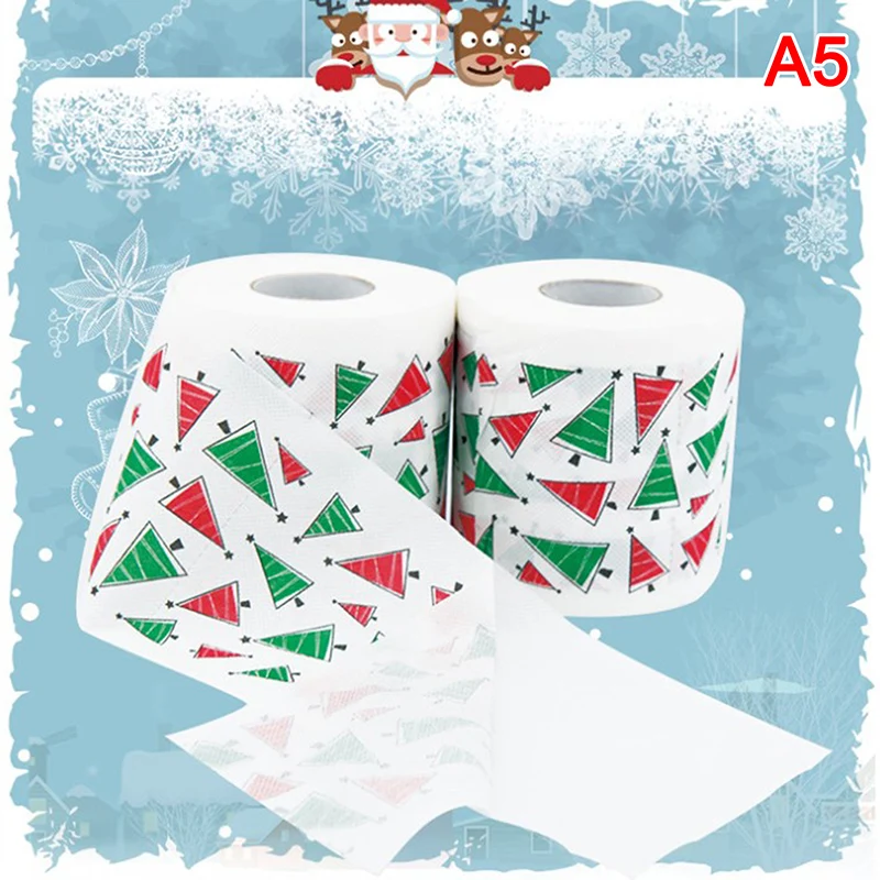 25m/Roll Santa Claus Reindeer Christmas Toilet Paper Decorations for Home Ornaments New Year Gifts | Дом и сад