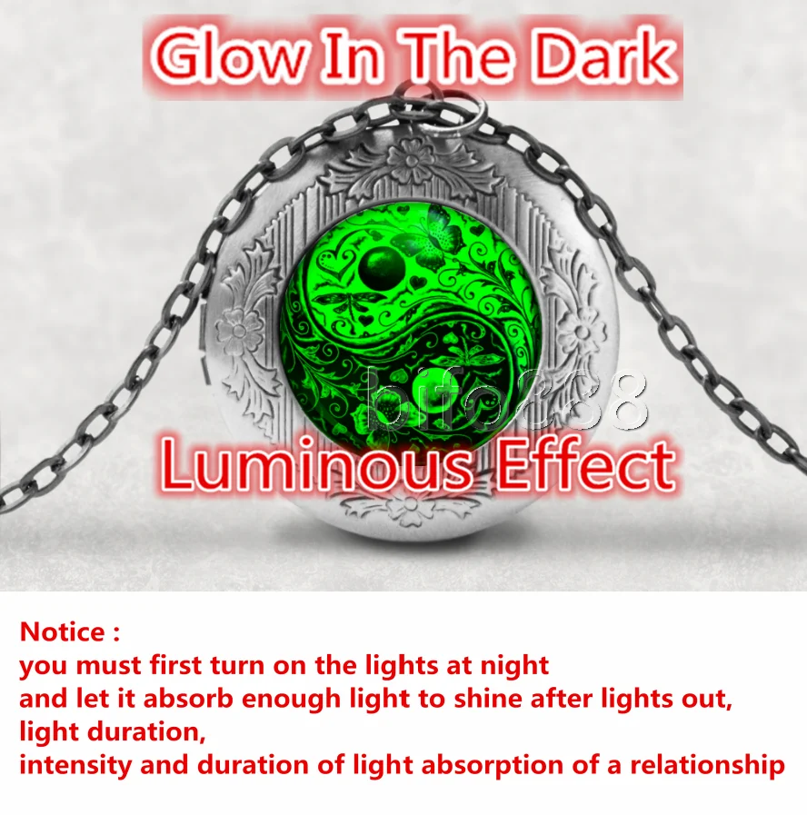 BIFOYOU Инь Ян бабочка кабошон стекло ароматерапия фото медальон ожерелье Духи