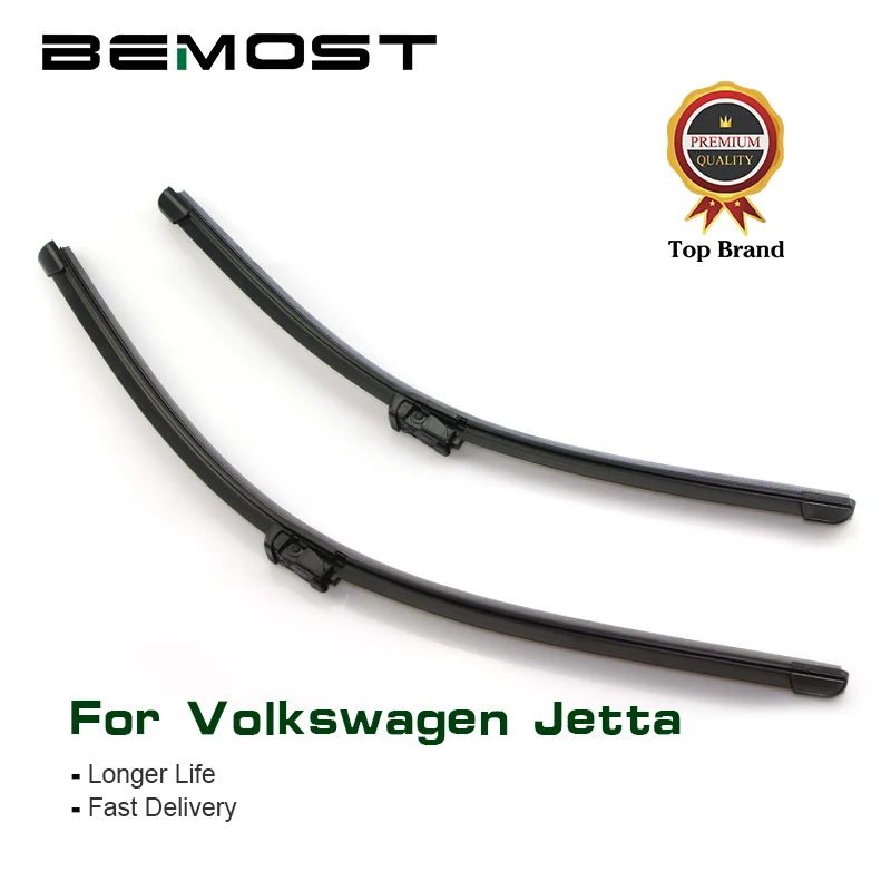 

BEMOST Car Wiper Blade Natural Rubber For Volkswagen Jetta A5 A6 Model Year From 2000 To 2017 Fit Side Pin/Push Button/Hook Arms