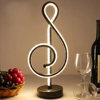musical note table lamp usb chargable dimmable led lighting fixture dinning room bar atmosphere desk lamps bedside night lights