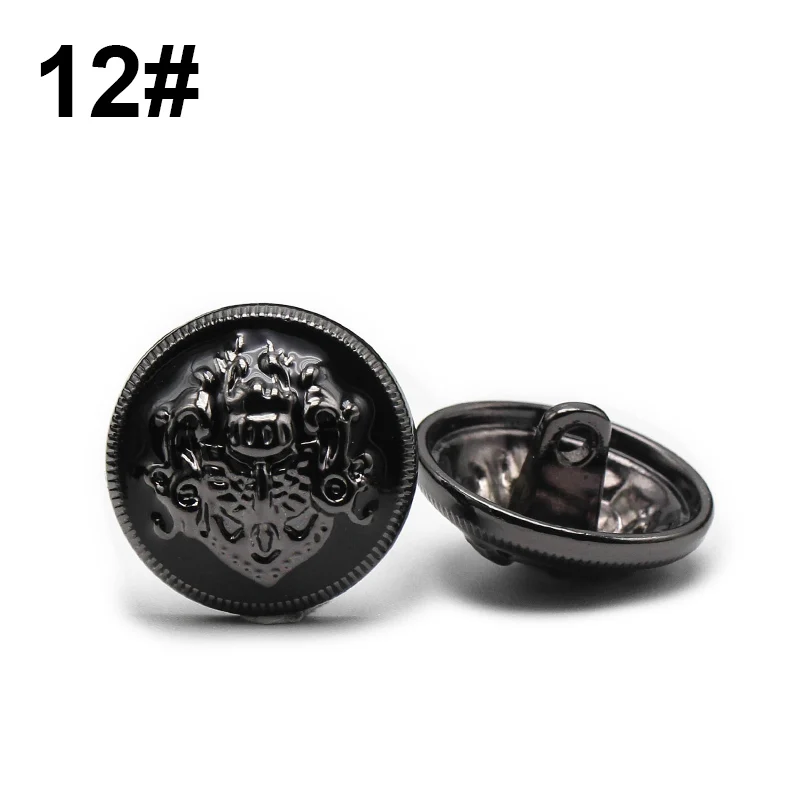 point oil button 12 6 шт 10-28 мм Золотой золотистые металлические пуговицы одежды пальто швейные принадлежности, пуговицы для одежды ремесел в черный горошек для девочки, масляной кнопки - Цвет: point oil button 12