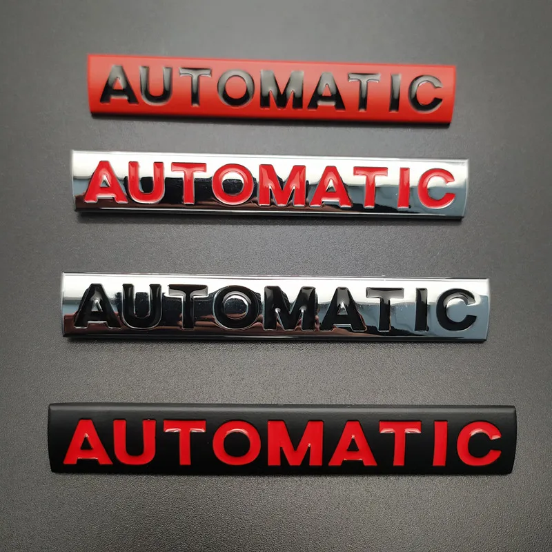 

1 pcs 3D Metal Car Sticker Chrome AUTOMATIC Emblem Badge Decal For BMW Audi Honda Opel Lada Toyota Chevrolet Hyundai Auto