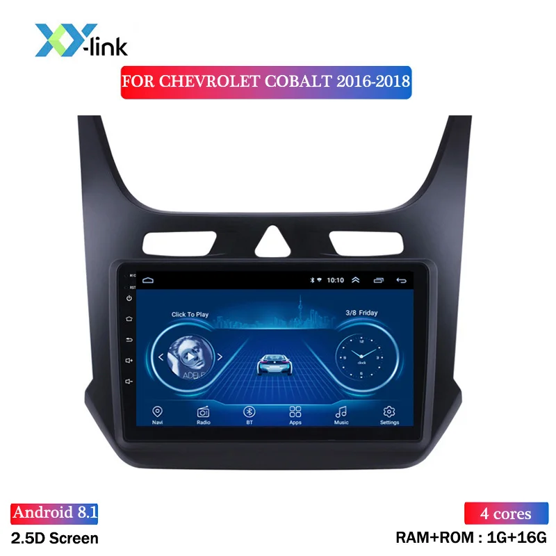 4 CORES 1G RAM 2G ram 32G rom Android 8,1 9 дюймов сенсорный экран gps навигация Радио для Chevrolet cobalt - Цвет: 4 CORES 1G RAM