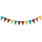 Флажки для украшения помещений, 12 шт., розовые, фиолетовые, небесно-голубые, белые