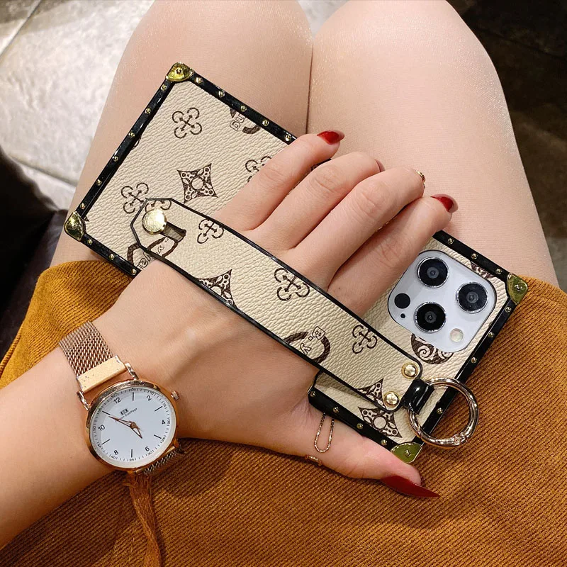 

MUSUBO Square Wrist Strap Phone Cases For Samsung Galaxy S20 Ultra Note 10 Lite a71 S10 S9 8 Leather Shockproof soft Cover Girls