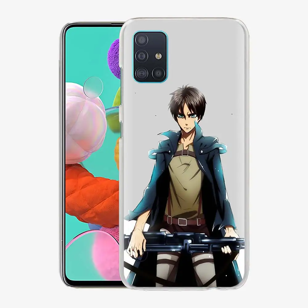 

Phone Case For Samsung Galaxy M31 Case Hard PC Cover For Samsung M31s A50 A51 A71 Shell Funda Eren Jaeger Attack on Titan Anime