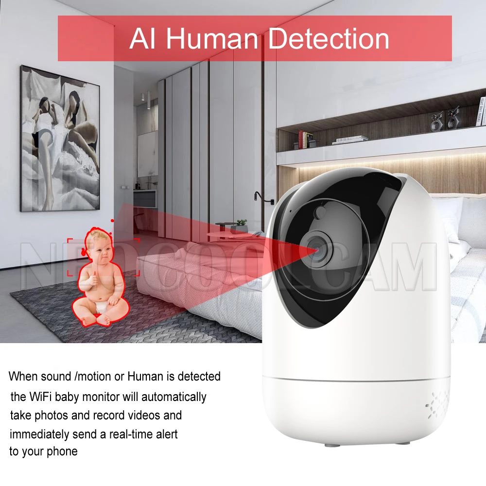 3MP Ai Отслеживание Wi Fi IP Камера Беспроводной CCTV видеонаблюдения ИК Ночное видение