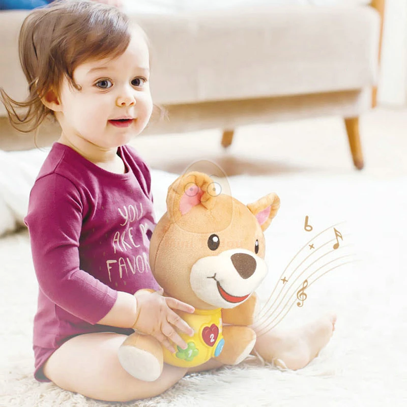 Детские плюшевые куклы музыкальный мигающий светильник спящие удобные животные