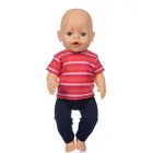 Кукла для новорожденных 17 дюймов 43 см Кукла Одежда кукла американская полосатая одежда для мальчиков Аксессуары для собак подарок на день рождения ребенка
