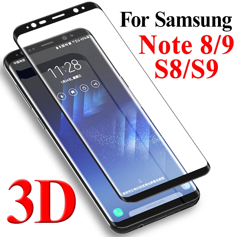 3D Защитное стекло для экрана samsung galaxy s8 s9 plus armor on samsun galax note s 8 9 8pus note8 note9
