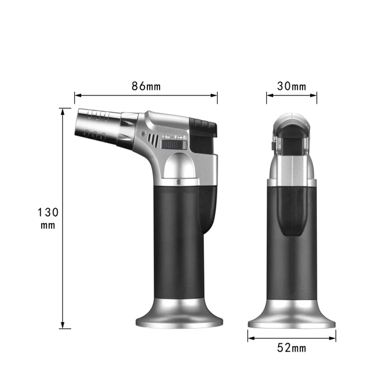 

Gas Butane Lighter Cigar Torch Turbine Spray Gun 1300 Blue Flame Adjustable Refillable Chef Cooking BBQ Ignition Picnic Tool