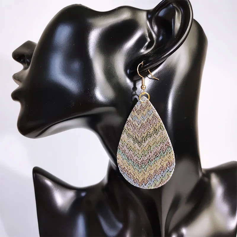 Cpop креативные тканевые серьги из искусственной кожи для женщин Винтажные