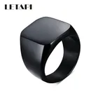 LETAPI 2021 новые черные кольца из нержавеющей стали в стиле рок панк крутое модное индивидуальное кольцо с именем для мужчин ювелирные изделия для вечерние Ринок