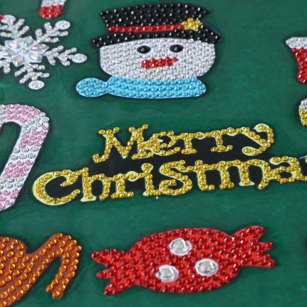 Рождественская елка, стикер на окно, 3D DIY, алмазная живопись, наклейка на стену, Праздничные наклейки, фрески, новогодний подарок, Рождественский Декор для комнаты
