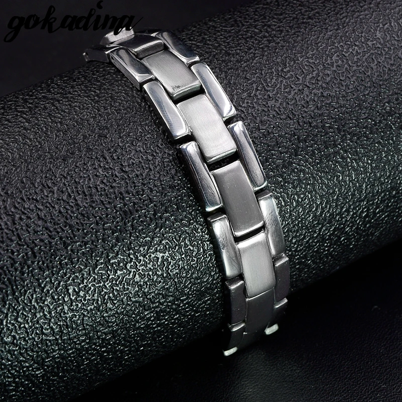 Bijoux 8,4 ''14 мм мужской браслет из нержавеющей стали в классическом байкерском стиле на цепочке для подарка оптом WB032