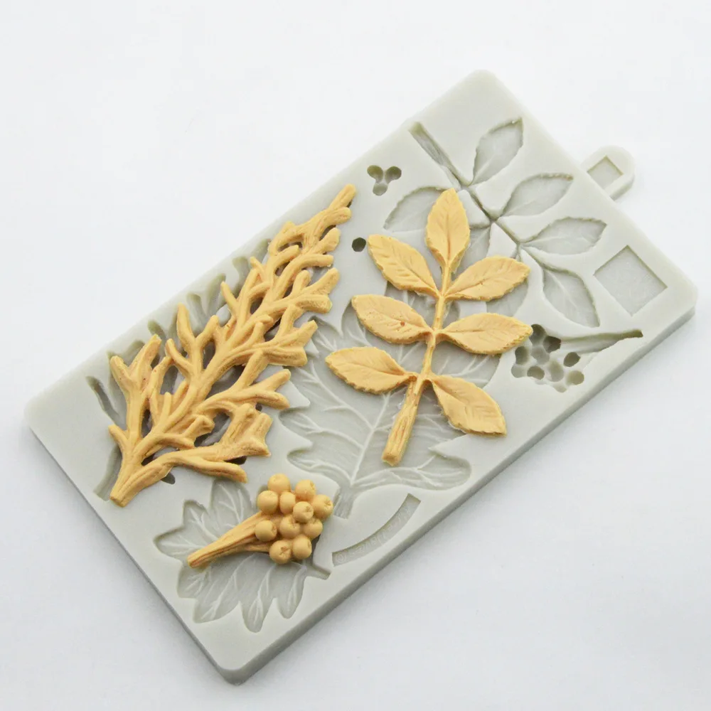 SHENHONG 3D Mulberry Leaves Silicone Fondant Molds Mold Cake Decoration Tools Sugar Craft Candle Moulds DIY | Дом и сад