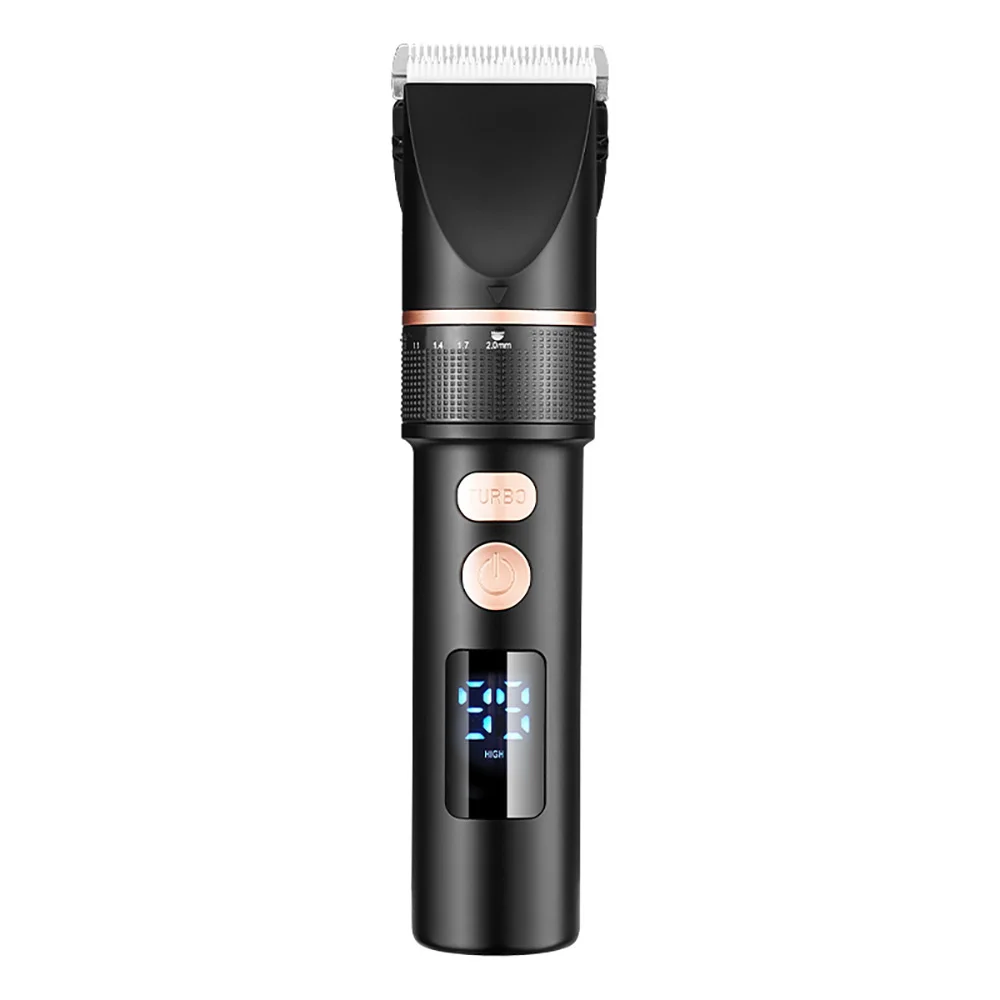 

LCD Digital Display Electric Hairdresser For Adult Household Hairdressing USB Charging Haircut And Shaver Push