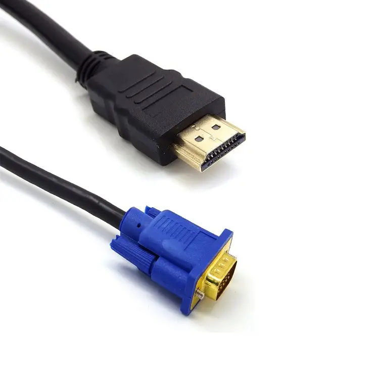 Оптовая продажа 1 8 м HDMI штекер к SVGA VGA M Преобразователь A/V переходник для кабеля 100