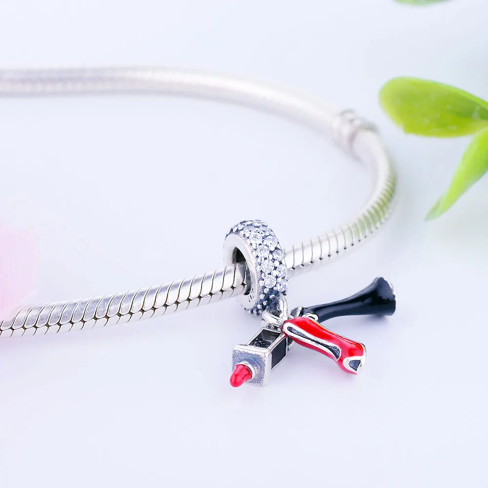 Помада и обувь юбка Очаровательная подвеска с эмалью камнями подходят к