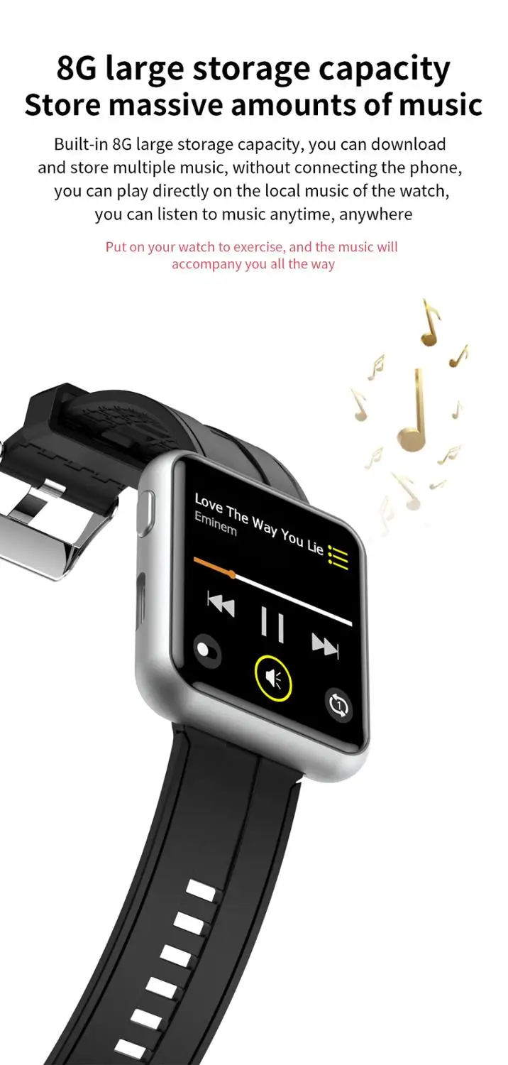 Bluetooth браслет встроенный 8G монитор кровяного давления с памятью