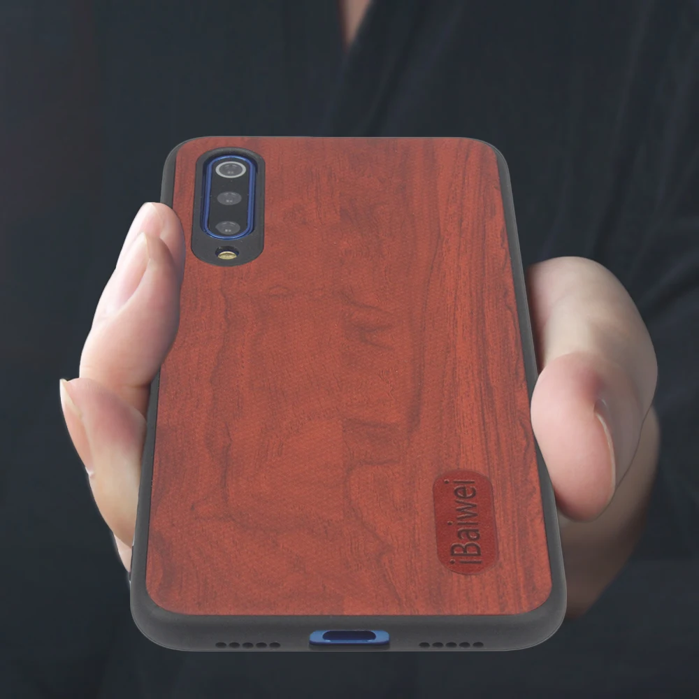 Чехол для телефона в стиле ретро с текстурой древесины Xiaomi Mi 8 9 Мягкая