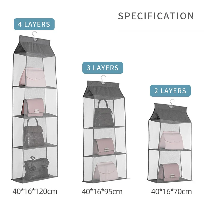 

Handbag Organizer Bag Non-woven Storage Bag Hanging Wardrobe Organizer Bag Wall-mounted Storage Bag Dustproof Storage