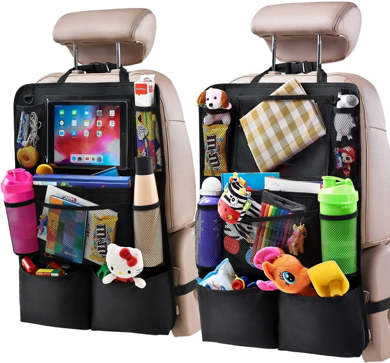 Car Seatback Organizer With Touch Screen Tablet Holder Stowing Tidying For Hyundai Tucson 2016 2017 2018 2019 2020