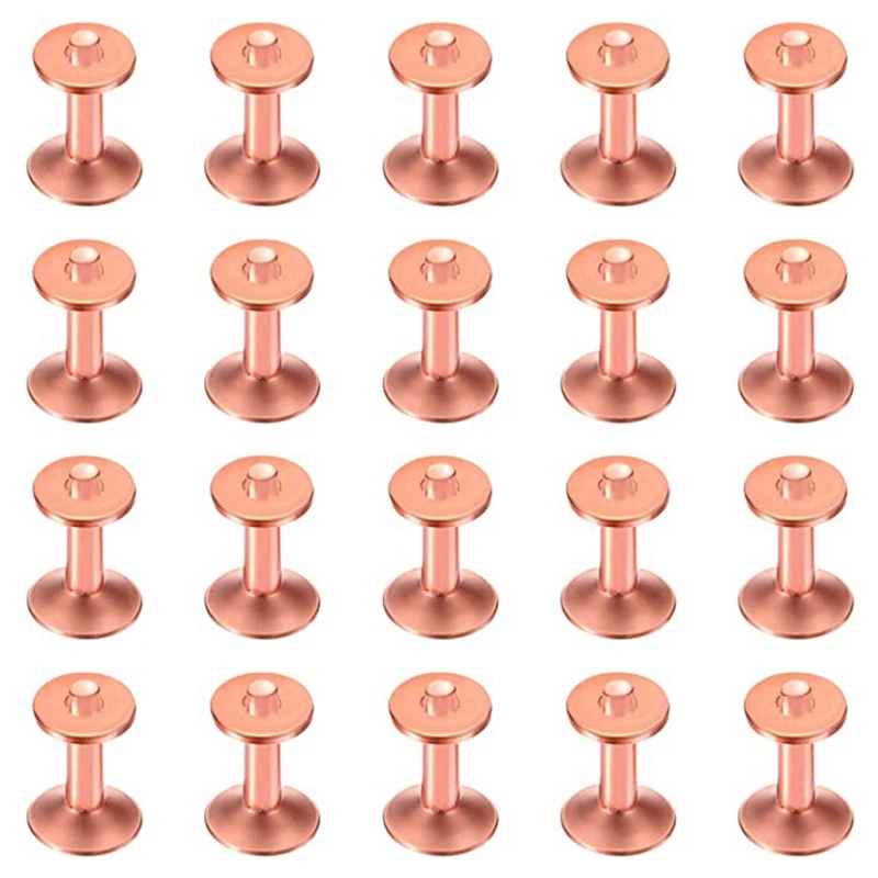 

25 Sets Copper Rivet Burrs Washer Long Leather Copper Rivet Fastener for Wallets Leather DIY Craft Supplies