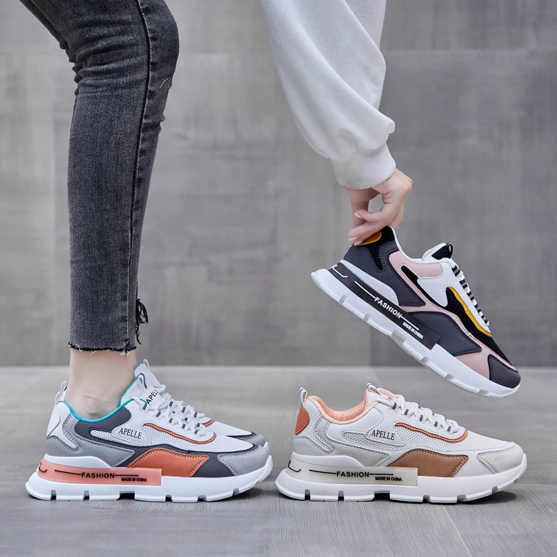 

New Spring Women Sneakers Comfort Summer Breathable Solid Slip on Walking Shoes Sports Casual Vulcanized Shoes Zapatos De Mujer