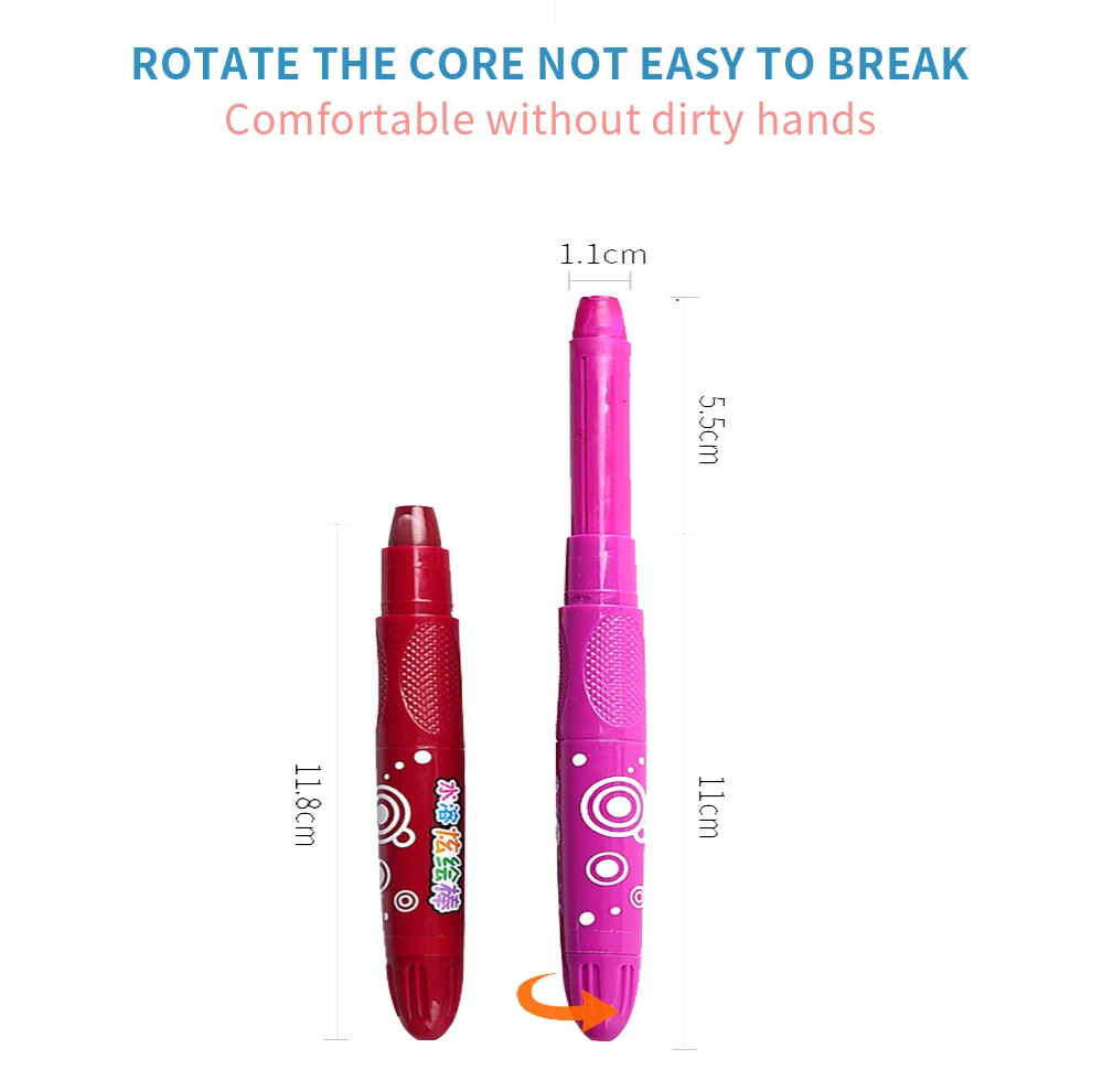 1 шт. Водорастворимая цветная палочка вращающийся карандаш Студенческая кисть