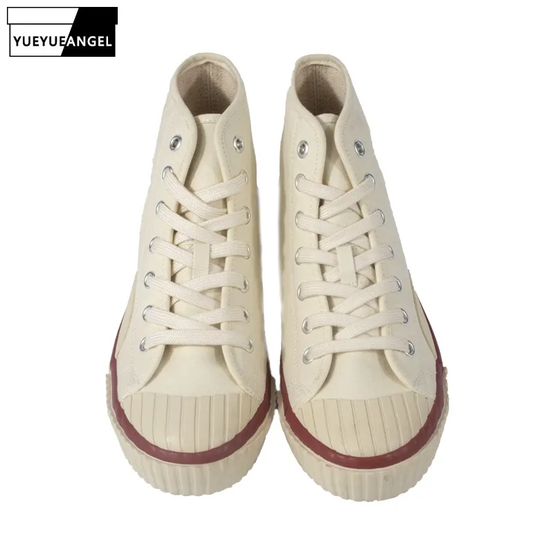 Moda dos Homens de Alta Dedo do pé Rendas até Fora dos Corredores Superior Sapatos Casuais Zapatos Hombre Redondo Tênis Calçados Masculinos Harajuku Lona