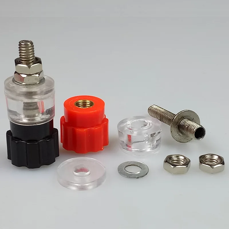 

100pcs Speaker Banana Plug Mini Binding Post Loudspeaker Amplifier Terminal Connector 5Pairs Red+Black