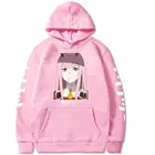 Милые толстовки с капюшоном в стиле аниме Харадзюку Zero TWO Beautiful Girl, толстовки с принтом, топы, свободная толстовка с длинным рукавом унисекс