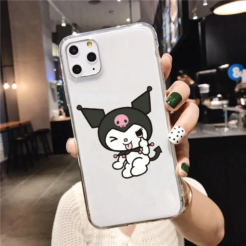 TPU Kuromi милый прозрачный мягкий силиконовый чехол для телефона из ТПУ для iPhone 5 SE 6s 7 8 Plus X XR XS Max 11 11Pro 11Pro Max - Цвет: TPU
