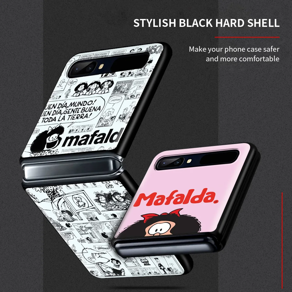 smartphone case for samsung z flip 5g cover silicone shell black caso tpu capa cellphone fundas mafalda hot sale free global shipping