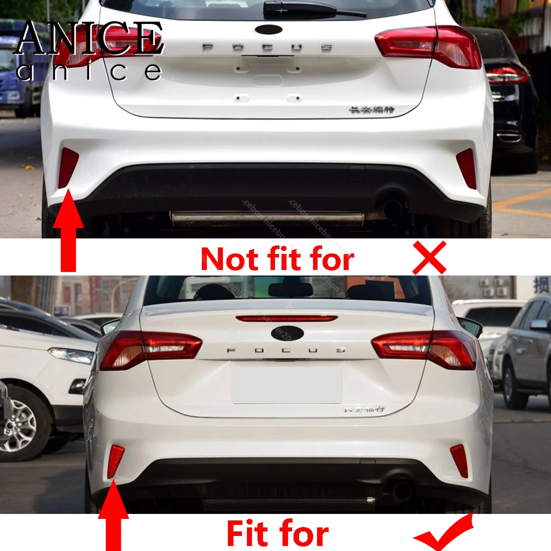 2 шт. обшивка для задних противотуманных фар ford Focus 2019 седан не подходит хэтчбека |
