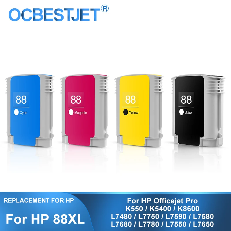 [Сторонний бренд] для HP 88 XL 88XL сменный чернильный картридж Officejet Pro K550 K5400 K8600 L7480 L7750