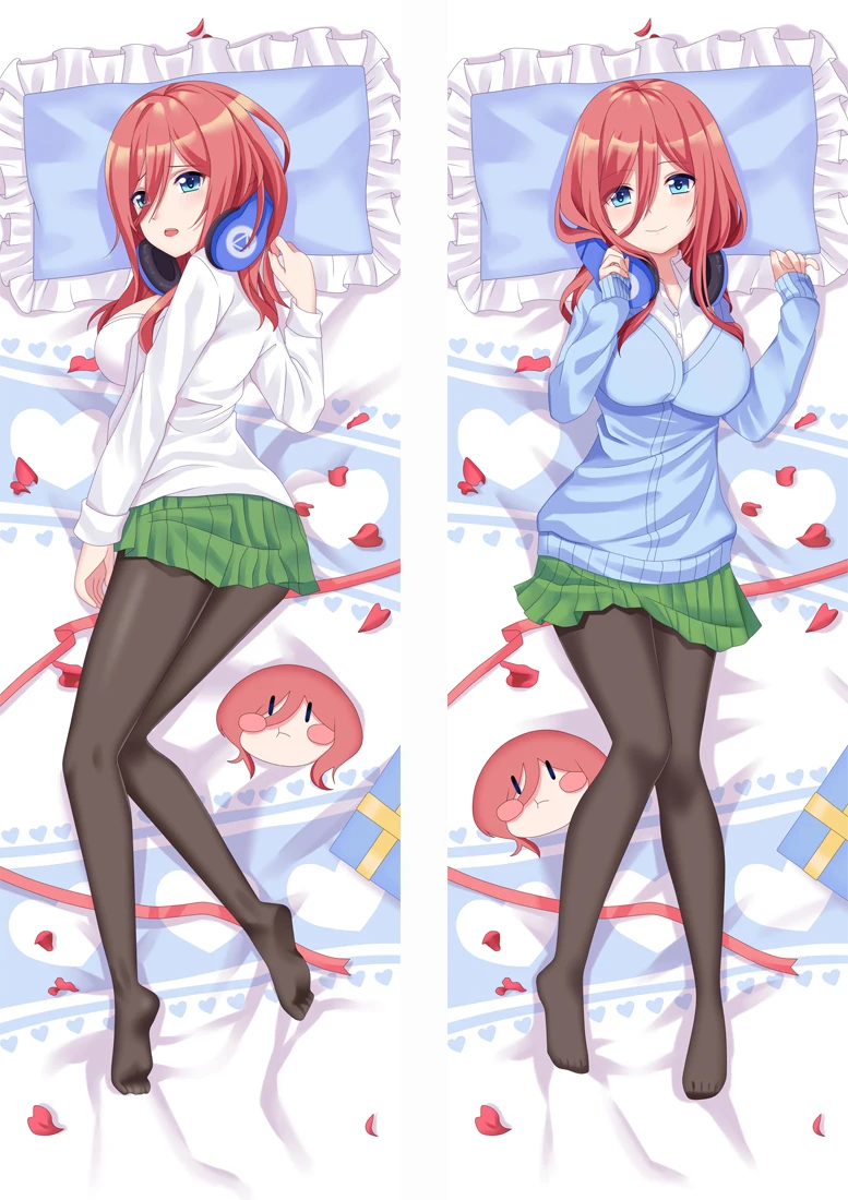 

Anime The Quintessential Quintuplets Nakano Miku Cosplay Dakimakura Pillow Case Hugging Body Prop 95024