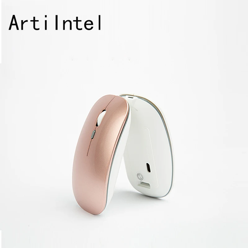 Бесшумная беспроводная мышь портативная эргономичная 2 4 ГГц USB оптическая для