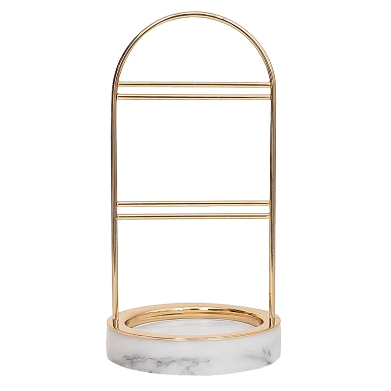

Marbling Resin Retro Nordic Jewelry Organizer Rack Display Earring Stand Vintage Showcase Jewelry Packaging