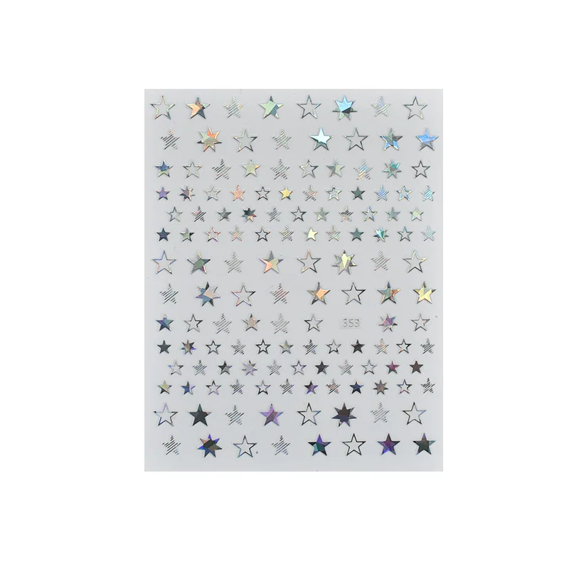 

TXD 3D Stars Nail Art Sticker Heart Shaped Love Letter Image Transfer Sticker Suitable for Nail Art Self-adhesive Slider Foil
